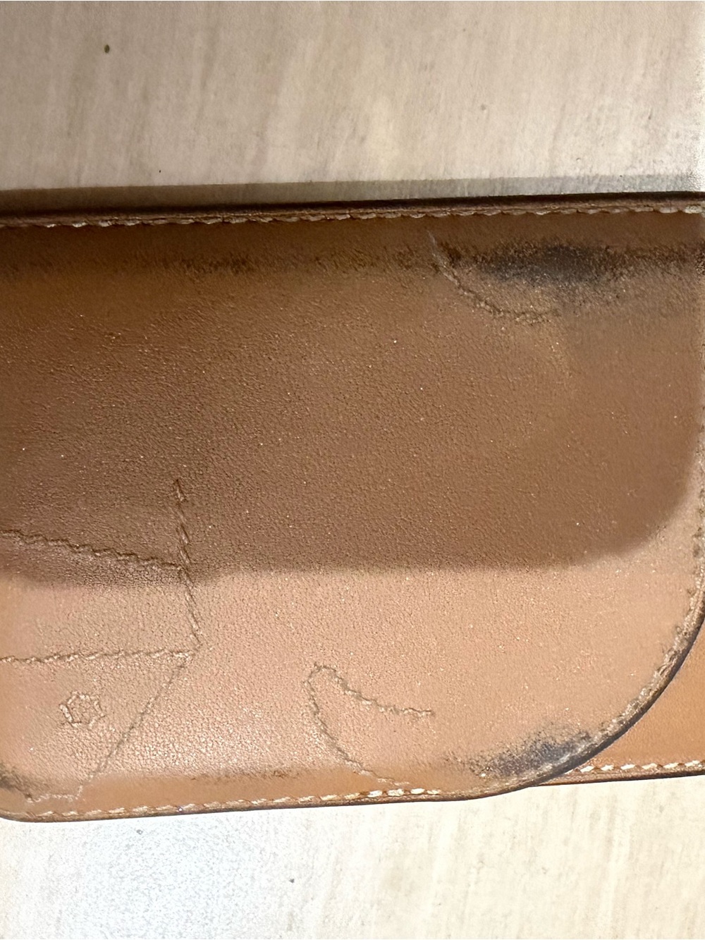 Hermes magnetic Leather Wallet Sleeve in Tan